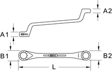 画像をギャラリービューアに読み込む, BRONZEplus Double ended ring spanner offset 5/8x11/16"