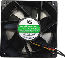 画像をギャラリービューアに読み込む, ワイドワーク 120mm角厚さ38mmDC12V 超高速 HyperJet2 PWMファン2ボールベアリング 最大回転数5000rpm DZ12038B12HG