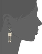 画像をギャラリービューアに読み込む, OIPI0 - Diamond Pendant 5 Tassel Earrings
