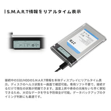 画像をギャラリービューアに読み込む, エアリア S.M.A.R.T 2.5 -METER- 2.5インチ HDD / SSD 用 スマート情報表示 ディスプレイ搭載 外付 USB ケース SD-U25DP1-B
