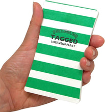 画像をギャラリービューアに読み込む, TAGGED(タグド) TAGGED MEMO PAD (S) ボーダー04(グリーン)