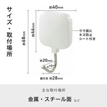 画像をギャラリービューアに読み込む, マグネットフック(角型)