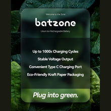 画像をギャラリービューアに読み込む, batzone リチウムイオン充電池 単4(4本入り) タイプCケーブル付