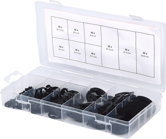 E-Ring circlips assortment ?15-22mm 300 pcs