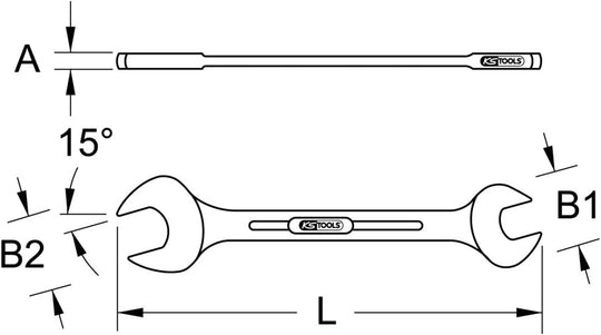 BRONZEplus Double open ended spanner 3x35 mm