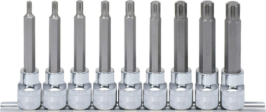 1/2" CHROMEplus RIBE bit socket set long 9 pcs M5-M14