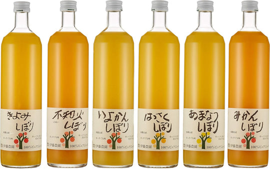 100％ピュアジュース 6本ギフトセット（みかん、いよかん、　はっさく、　あまなつ、 きよみ、　不知火）