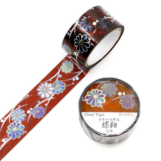 カミイソ 螺鈿クリアテープ 芝菊GR-4101