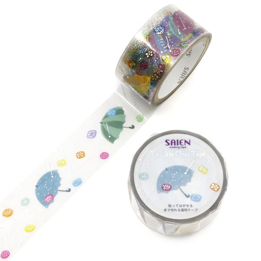 《SAIEN》Twinkle Clear Tape?ホログラム箔 雨ときどきアメ HR-1025