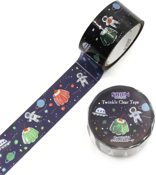 《SAIEN》Twinkle Clear Tape?ホログラム箔 Planet jelly HR-1026