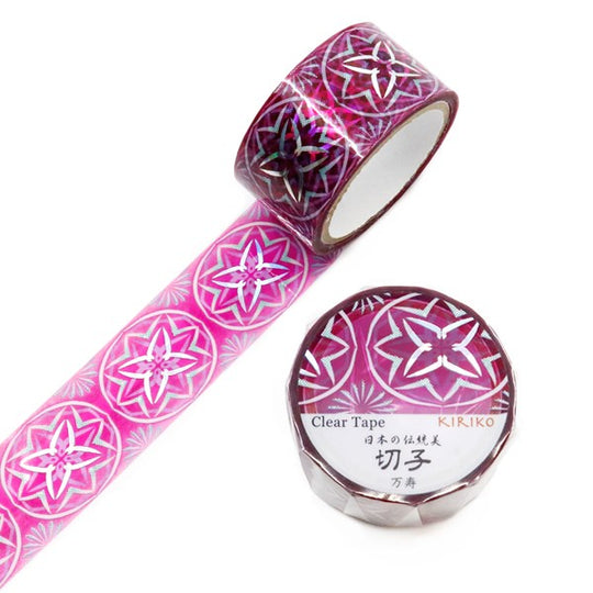 kimono美  切子クリアテープ 万寿 20mm×3ｍ巻