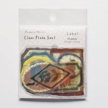 画像をギャラリービューアに読み込む, Clear Flake Seal Label ?金箔押し
