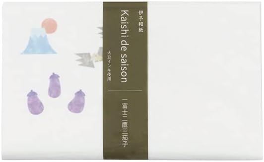 SAIEN 懐紙 Kaishi de saison 一富士二鷹三茄子 175mm×145mm 20枚入り No.3028
