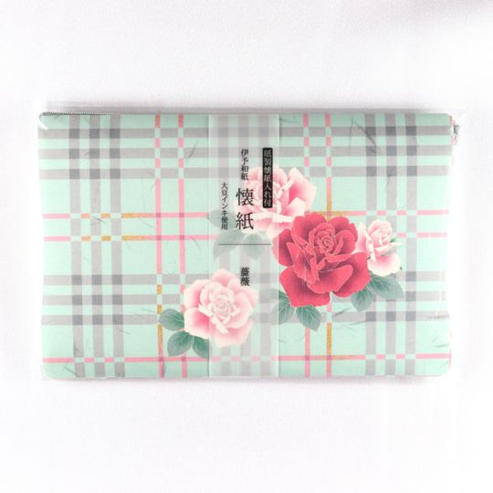 kimono美 懐紙 ケース付き 薔薇 175mm×145mm 20枚入り No.3521