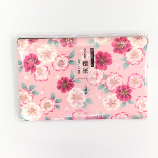 kimono美 懐紙 ケース付き 八重桜 175mm×145mm 20枚入り No.3525