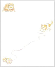 画像をギャラリービューアに読み込む, SAIEN 縁起とうぶつ懐紙 鞠と猫 175mm×145mm 20枚入り No.3056

