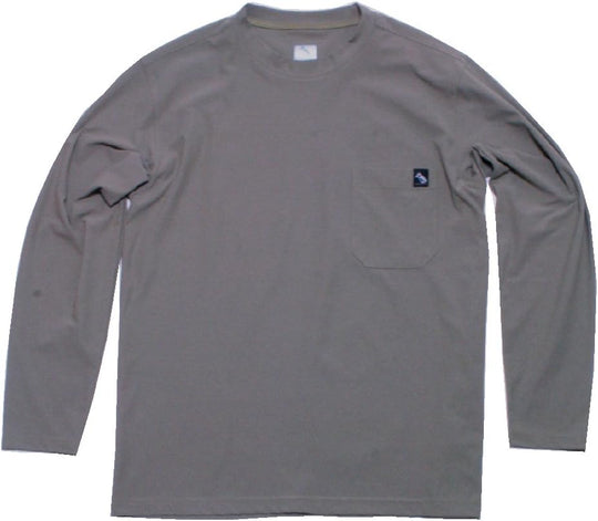 ■ムッシュ UPF50+メンズ長袖Tシャツ ：男-L ：Xグレー 20170-M-L