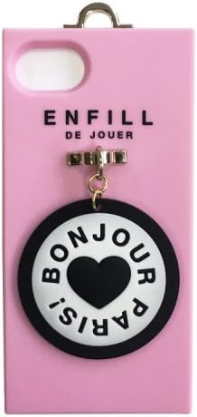 Candies ENFILL HANDING CASE with SOLID CHARM "BONJOUR PARIS" for iPhone7 PINK OR34745(AAT10)