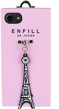 Candies ENFILL HANDING CASE with PRINTED CHARM "BONJOUR PARIS TOWER" for iPhone7 PINK OR34745(AAT11)