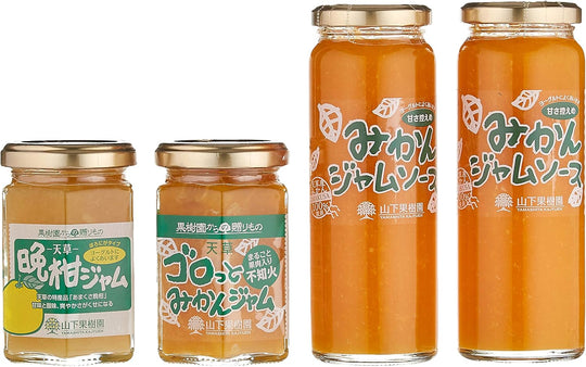 山下果樹園 果樹園のジャム詰め合わせ(みかんジャムソース×2本、ゴロっとみかんジャム×1、天草晩柑ジャム×1)
