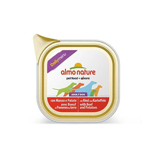 アルモネイチャー ドッグフード デイリーメニュー アルミカップ 牛肉とポテト入りお肉のご馳走 100g×32個 ×32個