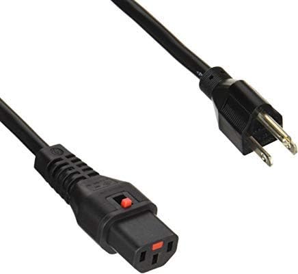 エイム電子  抜け防止 ロック電源ケーブル　NEMA5-15P/IEC-C13 Lock　5m　電気定格：12A/125V　PSE対応  APW12-5-15/C13LK-05