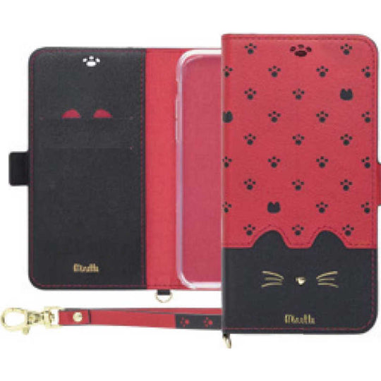 iPhone8/7/6s/6兼用手帳型ケース Minette Red-Black