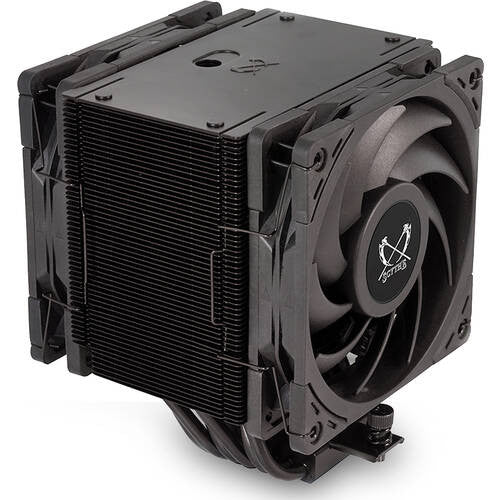 SCYTHE サイズ サイドフロー型CPUクーラー MUGEN6 BLACK EDITION デュアルファン 6mm径ヒートパイプx6 SCMG-6000DBE
