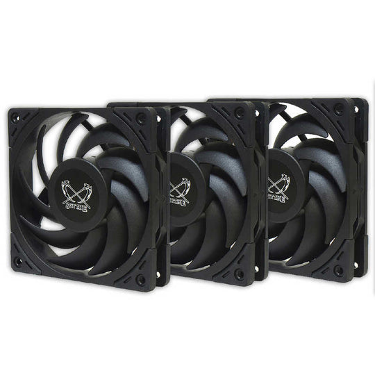 SCYTHE サイズ「WONDER TORNADO 120 PWM 2000 rpm」ケースファン3個パック 低騒音 高風量 高静圧