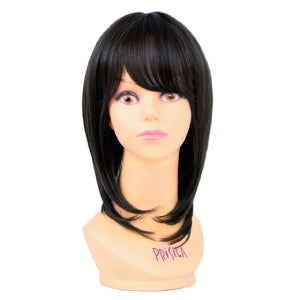 5分ウィッグニュアンスストレート耐熱ブラック