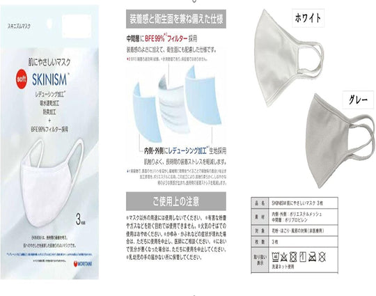 SKINISM　肌に優しいマスク M　3枚入り