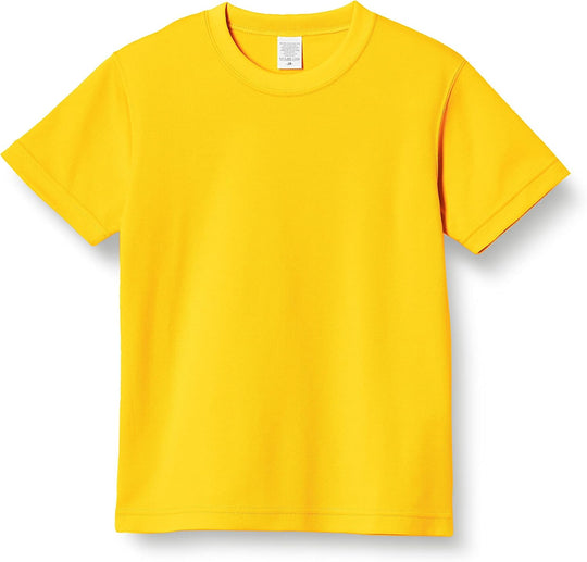 F-STYLE 二段構成（両面編）吸汗速乾無地Tシャツ　F-SD020728-イエロー-S