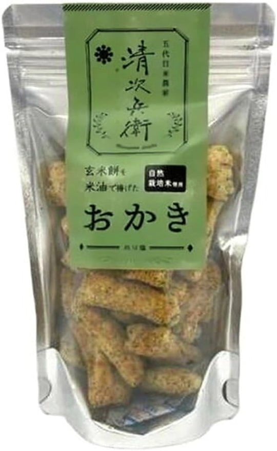 玄米餅を米油で揚げたおかき のり塩 70g