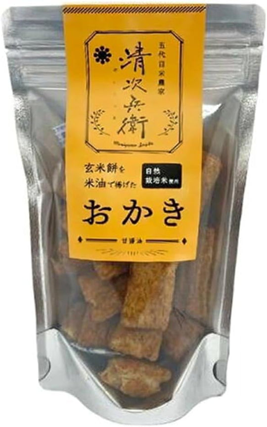 玄米餅を米油で揚げたおかき 甘?油 70g