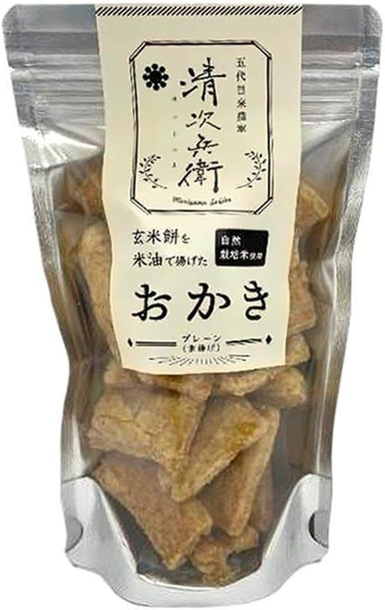 玄米餅を米油で揚げたおかき プレーン 70g