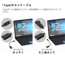 画像をギャラリービューアに読み込む, エアリア 世田谷電器シリーズ 池尻3丁目-そこ曲がって- USB ホストケーブル L字型 USB TypeA メス → TypeC オス AR-CHOS150L
