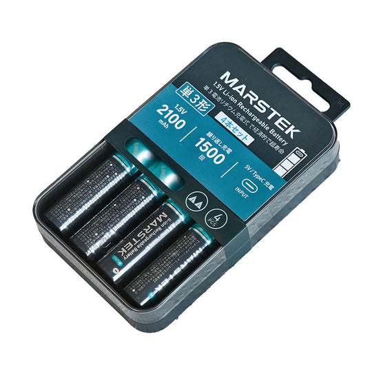 MARSTEK リチウム電池 単3形 4本セット 1.5V 2100mAh 繰り返し充電1500回 USB充電 急速充電 SD 5070C(4P)