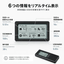 画像をギャラリービューアに読み込む, エアリア S.M.A.R.T M.2 -METER-　M.2 SSD 用 2280 / 2260 / 2242 対応 スマート情報表示 ディスプレイ搭載 SD-CM2DP-B
