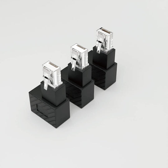世田谷電器 中町2丁目 3個セット LANコネクタ L字 角度 変更 RJ45 UTP  CAT6A 10ギガビット対応 AR-LL2-SET