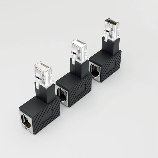 世田谷電器 中町4丁目 3個セット LANコネクタ L字 角度 変更 RJ45  UTP CAT6A 10ギガビット対応 AR-LL4-SET