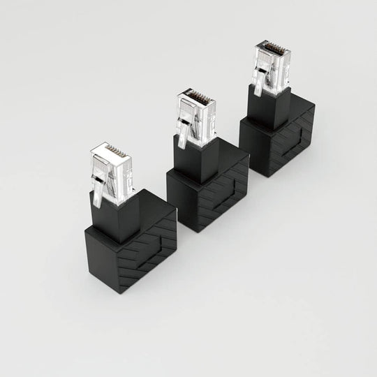 世田谷電器 中町5丁目 3個セット LANコネクタ L字 角度 変更 RJ45  UTP CAT6A 10ギガビット対応 AR-LL5-SET