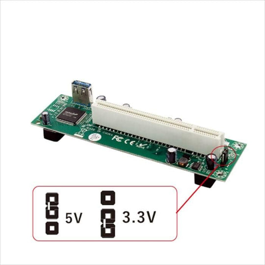 エアリア 拡張ボードの旧世主 Savior PCI Express x1 接続 PCI 変換 ライザーカード SD-PECPCiRi3