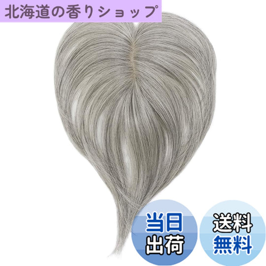 白髪かくしウィッグ分け目タイプ ライトグレイヘア