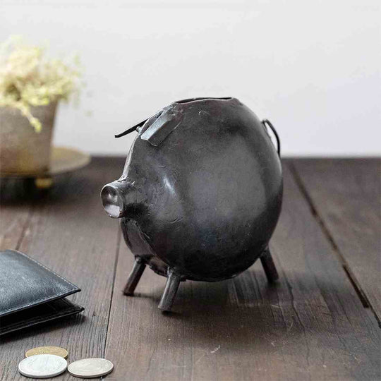 トモ・コーポレーション ブロカントアイアン貯金箱 ブタ 動物 おしゃれ アンティーク インテリア