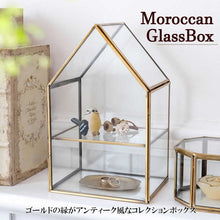 画像をギャラリービューアに読み込む, トモ・コーポレーション モロッカン ガラス2段コレクションBOX（ホーム）/アクセサリーケース/小物入れ/アンティーク/上品/エレガント/ナチュラル/オリエンタル
