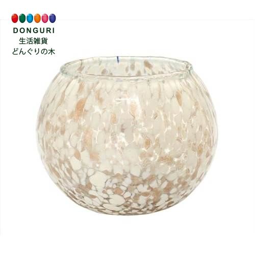 トモコーポレーション マーブルグラス　ガラスホルダー　ラウンド　ゴールド一輪挿し 花瓶 花器