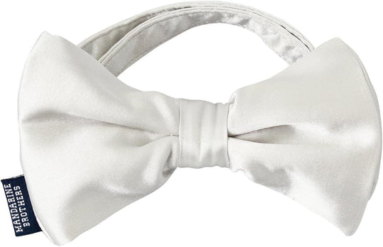 BOW TIE/SILVER SATIN/