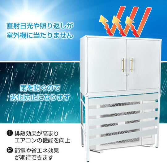 室外機カバー　物置付