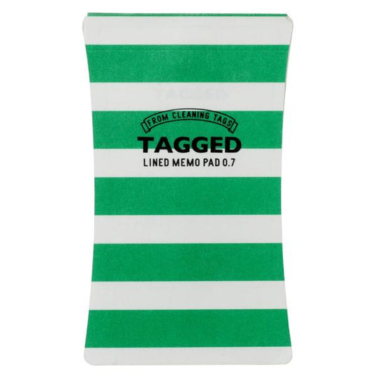 TAGGED(タグド) TAGGED MEMO PAD (L) ボーダー04(グリーン)