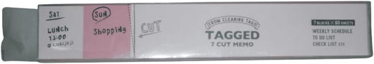 TAGGED(タグド) TAGGED 7 CUT MEMO ホワイト/ピンク 60枚（2色×30枚）